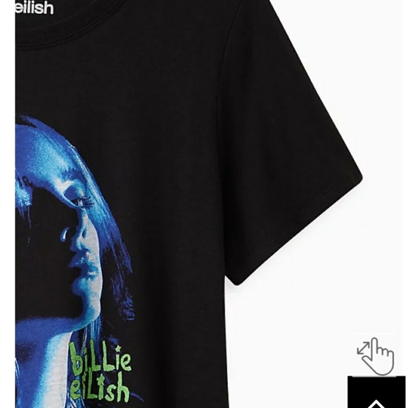 NWT Torrid Billie Eilish Black Crew Neck  Short Sleeve Tee Shirt - Picture 3 of 10